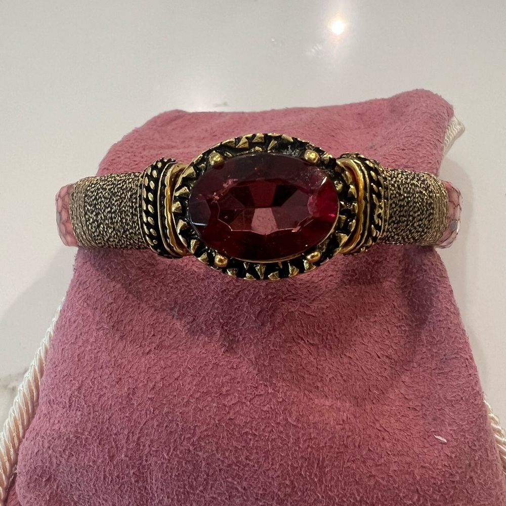 Laura Janelle Gold and Red/Pink Bracelet